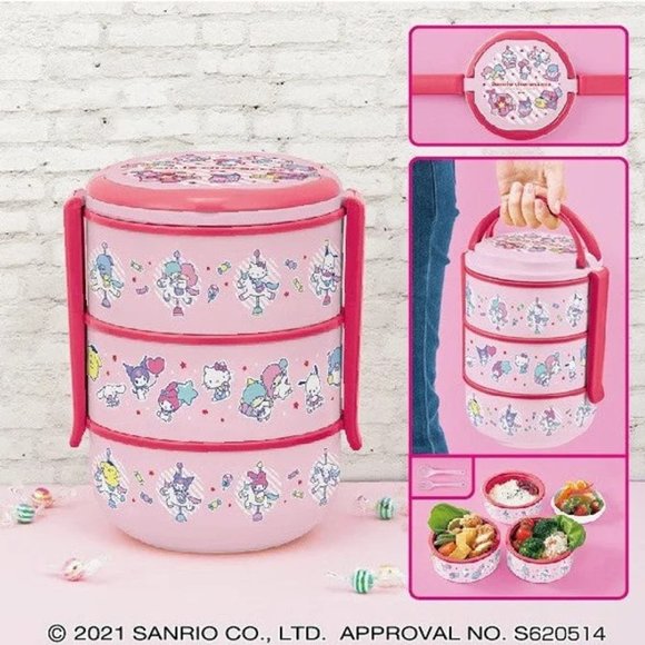 Sanrio Characters - Candyland 3-Level Picnic Lunch Box - Picture 2 of 6